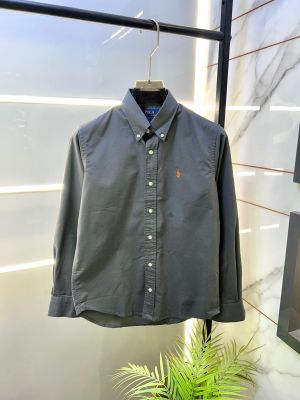Ralp h Lauren Polo Grey Oxford Lycra Premium Shirt F2895-GY