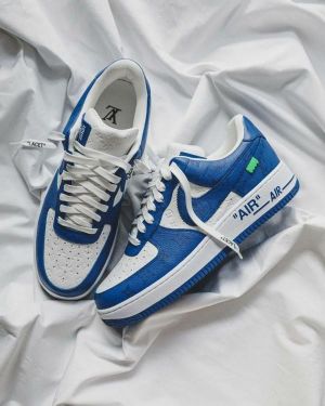 Loui_s Vuitton x Nik_e Air Force 1 Low by Virgil Abloh blue SALE