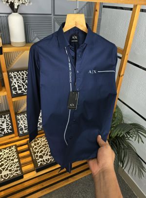 Ax Shirts Side Logo navy M93-N
