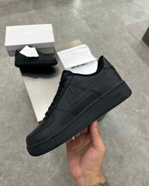 Nikee Airforce 1 Black 1st Leather semi UA
