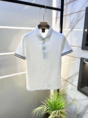 Hugo_Boss White Polo Premium Collar Neck T-shirt F3704-W2