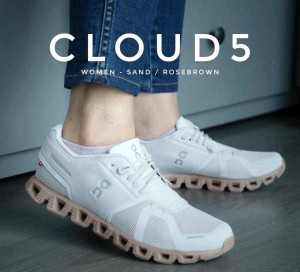 On CLOUD 5 SAND ROSE BROWN  WOMENS