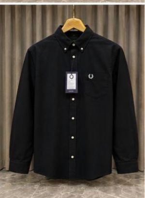 SALE FRED PERRY BLACK OXFORD SHIRT