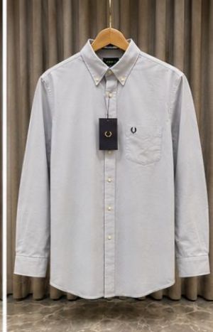 SALE FRED PERRY GREY OXFORD SHIRT