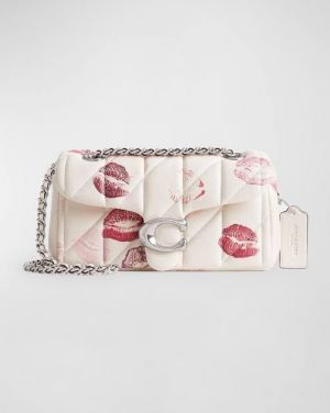 COAC.H TABBY SHOULDER BAG LIP PRINT CHALK NAPPA LEATHER PREMIUM WITH OG BOX
