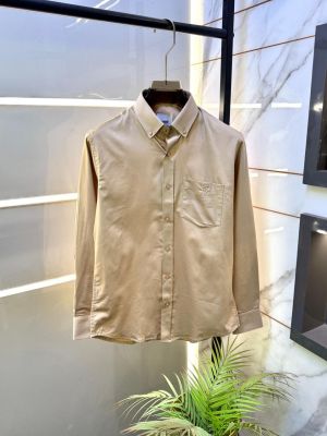 Burberr y Camel Premium Shirt With Brand Box Packing and Carry Bag F3036-CA