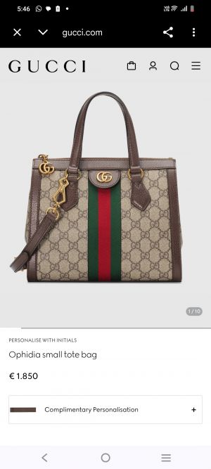 GUCC_I  gg ophidia small totebag with Red magnetic box 123