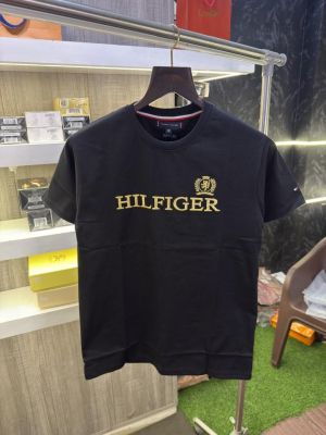 Tomm y Hilfiger Round Neck Tshirt ( Black )