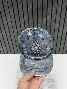 Chrome_Hearts_Ripped_Denim_Blue_Premium_Unisex_Hat_With_Original_Zip_Polly_Bag