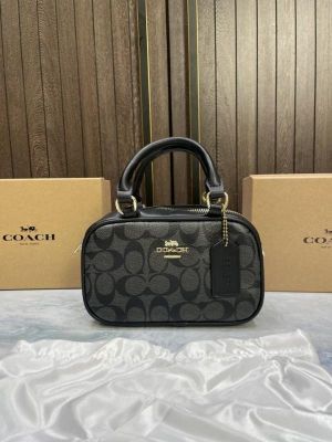 Coac_h Taupe Logo Mini Satchel with box 617