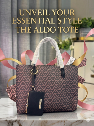 Ald_o womens coffee_Black with wallet Dust Bag & box s8968
