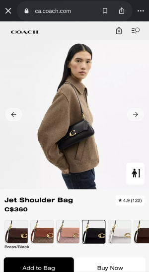 Coach_Jet_Set_Shoulder_Bag_Black_With_Original_Dustcover_Tags_Card
