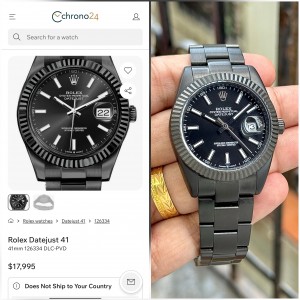 Role x DateJust 41 mm 126300 DLC PVD