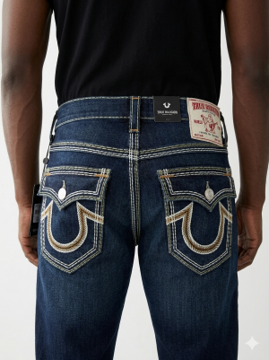 True Religion Green shade Bootcut Premium Imported Stretchable Lycra Fabric Denim with Back Pocket Embroidered Design 3953