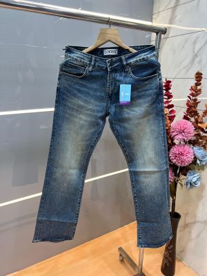Loewe Bootcut  green shade Premium Imported Lycra Fabric Denim With Back Pocket Embroidery Design Logo 4179