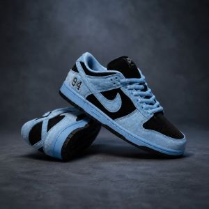 Sb Dunk Low Supreme 94 Blue Black Suede Quality 