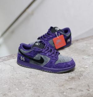 Sb dunk low Supreme 94 Purple iron grey Suede Quality 