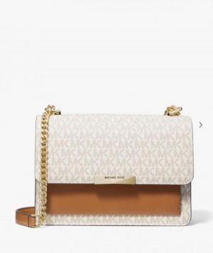 Michael_kors Jade logo print sling bag with chain strap and box 494