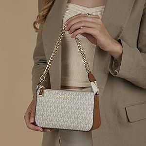 MICHAEL_KORS JET SET MEDIUM SIGNATURE LOGO POCHETTE With Box fixx 603