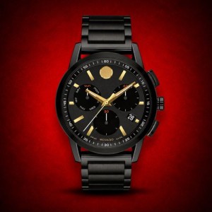 Authentic Grade Movado Museum Chronograph Swiss Quartz Watch
