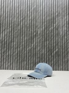 Miu Miu Denim Light Blue Premium Unisex Cap With Original Zipper Polly Bag