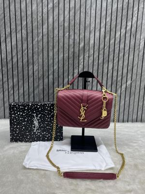 Ysl_Saint_Laurent_College_Quilted_Leather_Bag_Wine_With_OG_Box_Dust_Cover_&_Carry_Bag_1324_Wine