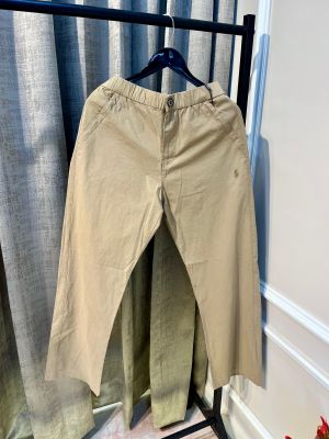 Ralp_h Lauren Polo Beige Embroidery Logo Imported Premium Cotton Pant(1020)