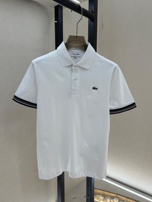 Lacost e White Polo Premium Collar Neck T-shirt F3539-W1