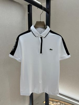 Lacost e White Polo Premium Collar Neck T-shirt F3539-W2