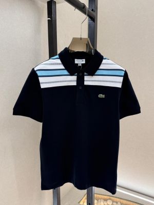 Lacost e Navy Polo Premium Collar Neck T-shirt F3539-NY