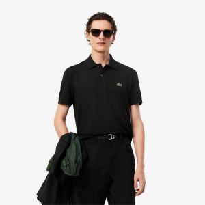 Lacost e Black Polo Premium Collar Neck T-shirt F3460-BL