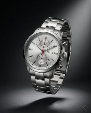 Fossi_l Minimalist Chronograph Silver-White
