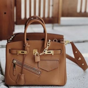 HERME.S BIRKIN ROCK BROWN PREMIUM LEATHER WITH RUNWAY-INSPIRED ZIPED & OG MAGNETIC BOX