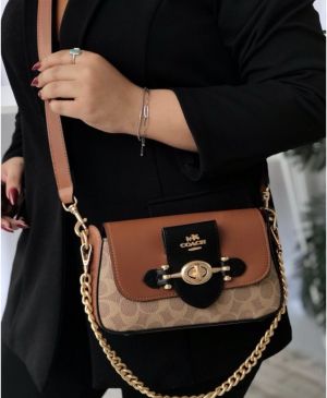 Coach_Brie_Black_Apricot_Shoulder_Bag_With_Original_Box_Dustcover_Tags_