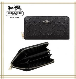 COAC.H BLACK LONG ZIP WALLET PREMIUM WITH OG BOX PACKING