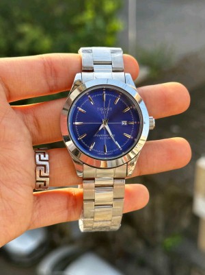 Tissot_powermatic 80 silicium silver navy blue