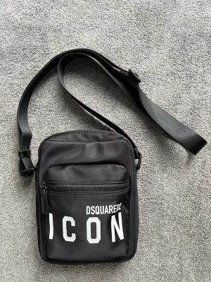 Dsquared2 Icon Print Crossbody Bag In D1113 Black With Dust Bag Sale