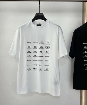 Balenciaga Logo Printed Imported Premium Drop Shoulder T-shirt