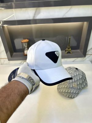 Prad a White Embossed Logo Premium Cap F3491-A3