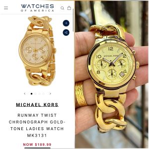 MICHAEL KOR S RUNWAY TWIST 38MM  MK 3131  334 