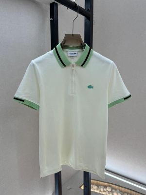 Lacost e Cream Polo Premium Collar Neck T-shirt F3539-C2