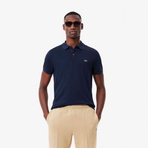 Lacost e Navy Polo Premium Collar Neck T-shirt F3460-NY