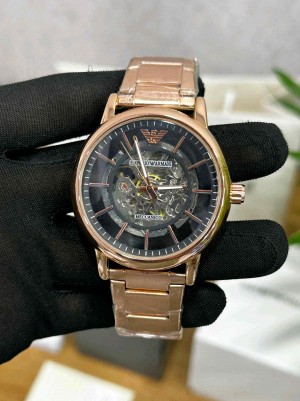 EMPORIO ARMANI_MECCANICO 2 AUTOMATIC SB2361 ROSE  BLACK