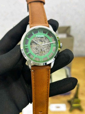 FOSSIL_TOWNSMAN BROWN SILVER GREEN DAIL