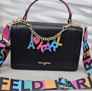 KARL LAGERFELD TOP HANDLE BAG WITH OG BOX AND DUST BAG 