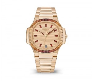 Patek Philippe Nautilus Rose Gold Baguette Cut Diamond