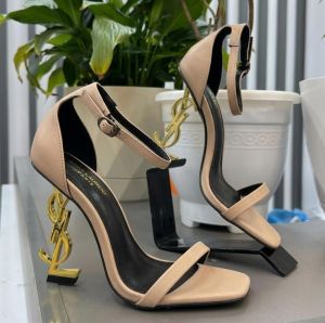 YSL Opyum Heels Premium Black Gold With OG Box Apricot Black 