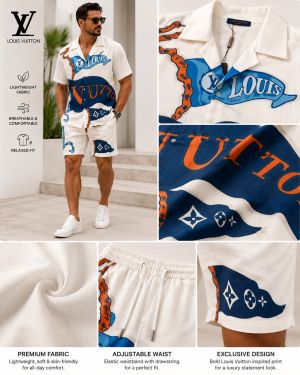 Louis.Vuitton.100%.Imported.Linen.Fabric.Very.Premium.Cord.Set.CS376