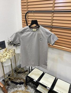 Gucc_i GG Side Logo Printed Round Neck Premium T-shirt With Brand Box