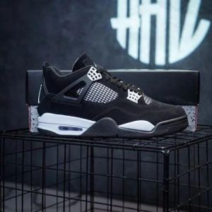 Nik ee jordan retro 4 black white semi ua (627)